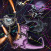dinosaur_laser_fight_by_ed_spike