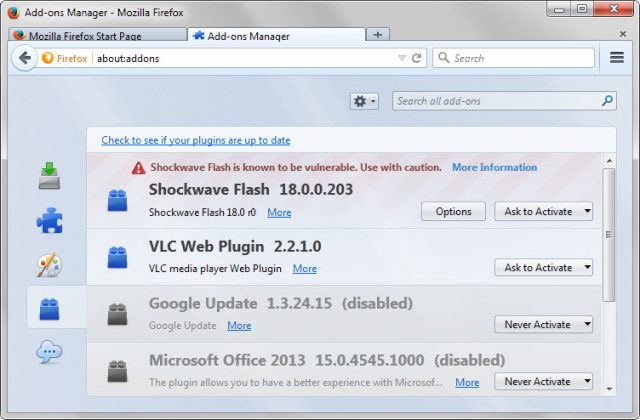 how to unblock adobe flash player in mozilla firefox