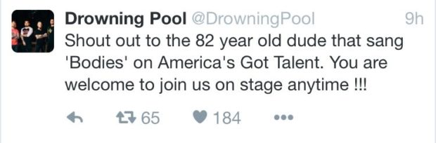 Drownign Pool tweet